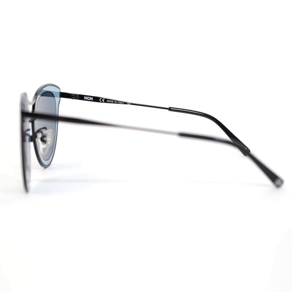 MCM Cat Eye Metal Womens Sunglasses - Shiny Black/Blue - NWT - Picture 4 of 9
